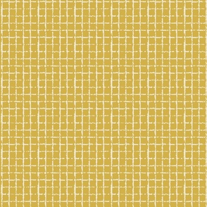 Windowpane check window pane check - Yellow and Cream - Jumbo