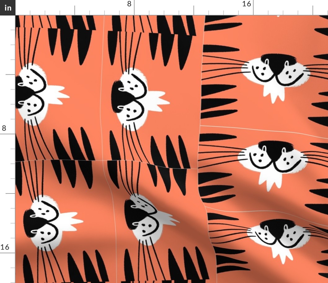 Just Tigers Kids face Mask fabric