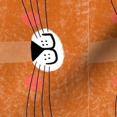 Orange Cats Kids Face Mask Fabric 