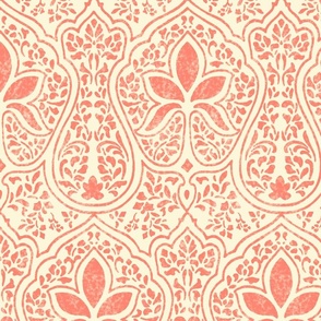 Rajkumari ~ Coral on Hameau ~ Batik  