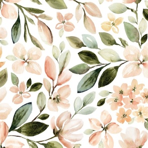 ROMANTIC BLOSSOMS-LARGE IN PEACH