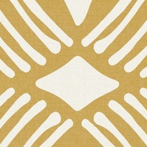 Tarak - Textured Geometric - Goldenrod Yellow Ivory Jumbo Scale