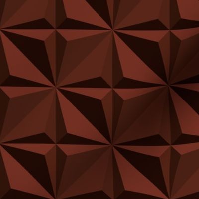 Chocolate Brown embossed geometric diamonds 3D panels Wallpaper