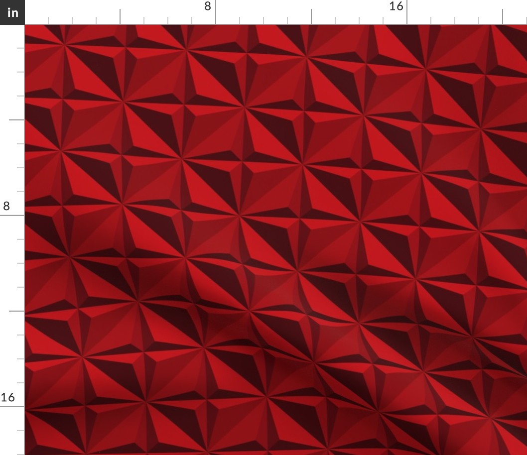 Electric Red 3D Wallpaper embossed diamonds