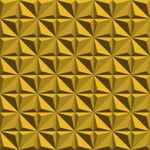 3D Wallpaper Mustard Yellow embossed diamonds