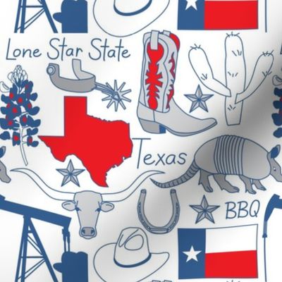 texas items red white and blu
