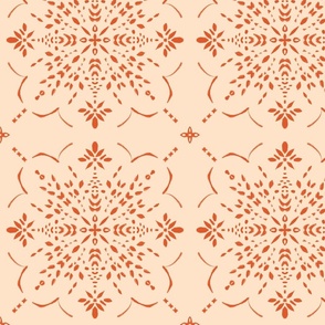 Lace Panels - Light and dark orange