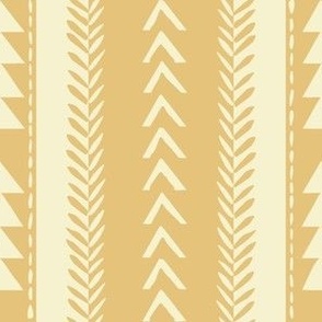 Gold & Cream Triangle Arrow Stripe Neutral