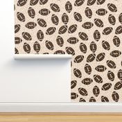 cheetah football - leopard print football fabric - girls football brown