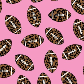 cheetah football - leopard print football fabric - girls football pink