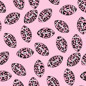 cheetah football - leopard print football fabric - girls football light pink