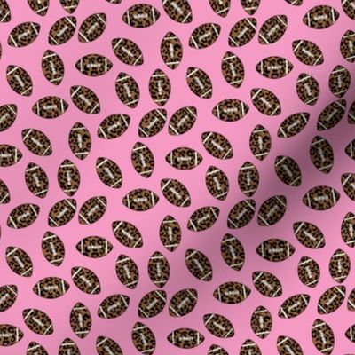 SMALL cheetah football - leopard print football fabric - girls football. pink