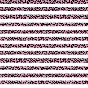 pink cheetah stripes fabric - coordinate for football leopard print