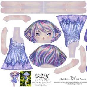 Cut and sew doll pattern - Opal Fairy