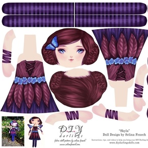 Cut and sew doll pattern - Skyla Fairy