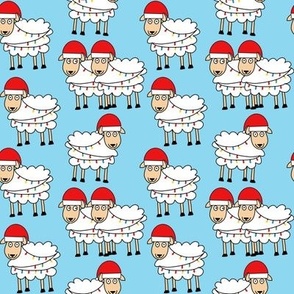 Christmas Party Sheep - Blue