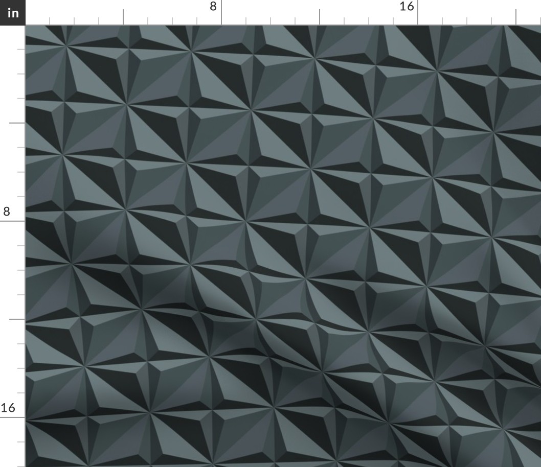 Slate Grey embossed diamonds 3D Wallpaper