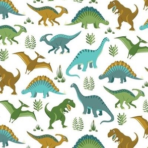 Dinosaur Vegetation Scatter - White - Sml