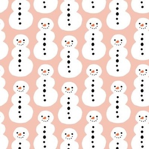 Winter village snowman custom pink