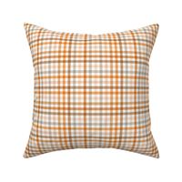 The minimalist gingham halloween plaid picnic blanket checkered pattern peach orange neutral beige gray