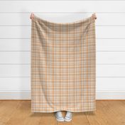 The minimalist gingham halloween plaid picnic blanket checkered pattern peach orange neutral beige gray