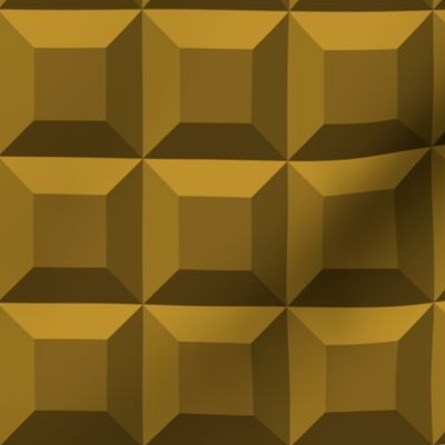 Mustard Yellow Wallpaper 3D squares