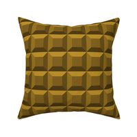 Mustard Yellow Wallpaper 3D squares