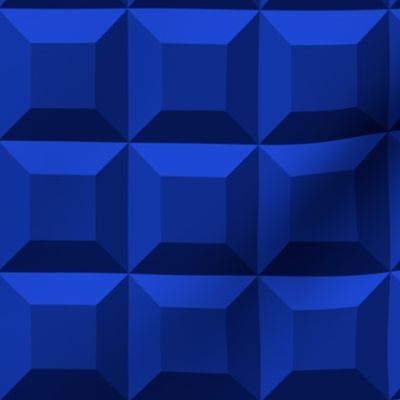 3D panel Wallpaper Electric Blue square