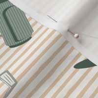 tee time - sage/neutrals - golf themed fabric C21