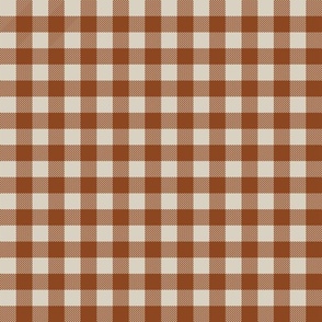 boho plaid fabric - muted christmas plaid, boho brown