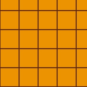 Grid in Chestnut and Carrot