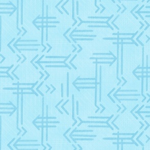Baby Blue Geometric Arrows - Large Scale