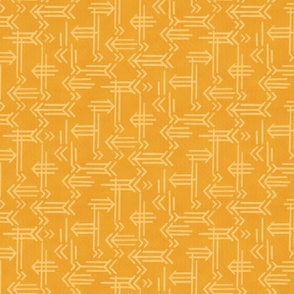 Yellow Gold Geometric Arrows by Angel Gerardo
