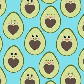 Avocado party on aqua