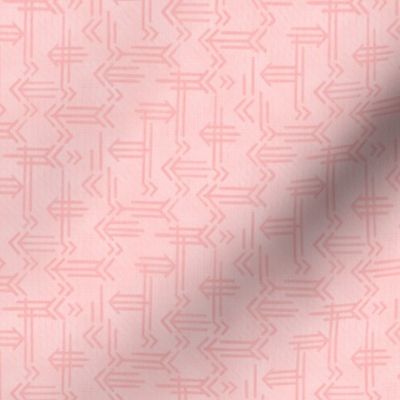 Pink Blush Geometric Arrows - Small Scale by Angel Gerardo