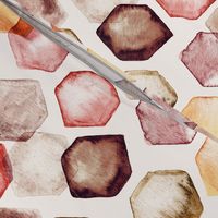 Autumn Bokeh - Watercolour Hexagons