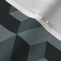 3D isometric cubes Wallpaper slate grey