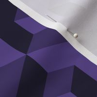 3D Wallpaper dark grape purple isometric cubes