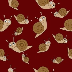 Snail Pattern Dark Red