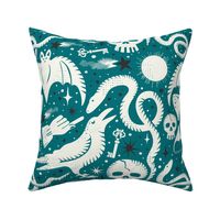 Mysteria - Teal Ivory Large Scale