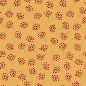 Wild Berries // Normal Scale // Sand Background // Red Berries // Botanical Vibe // Autumn Lovers // Folk Nature // Berries Branch