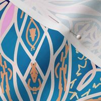 Al-hambra pink turquoise  trending current wallpaper table runner tablecloth napkin placemat wallpaper dining pillow duvet cover throw blanket curtain drape upholstery cushion duvet cover clothing shirt wallpaper fabric living home decor 