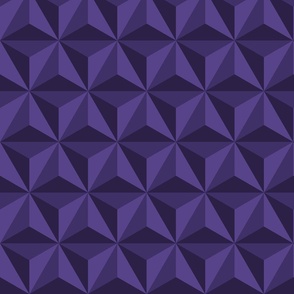 Retro 3D diamonds dark grape purle panels