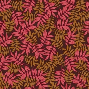 Autumn story // Normal Scale // Pink Yellow Fall // Brown Background