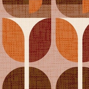 Geometric retro flower / Jumbo scale / Wallpaper
