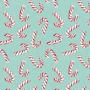 candy canes on mint - C21