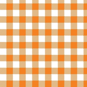 Orange And White Check - Medium (Halloween Collection)