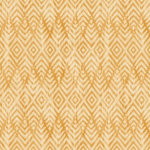 Feather Ikat - medium - marigold and cream