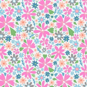 Cute Floral Pink, 12 inch