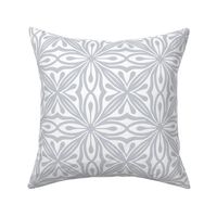 Neutral grey ornament on a white